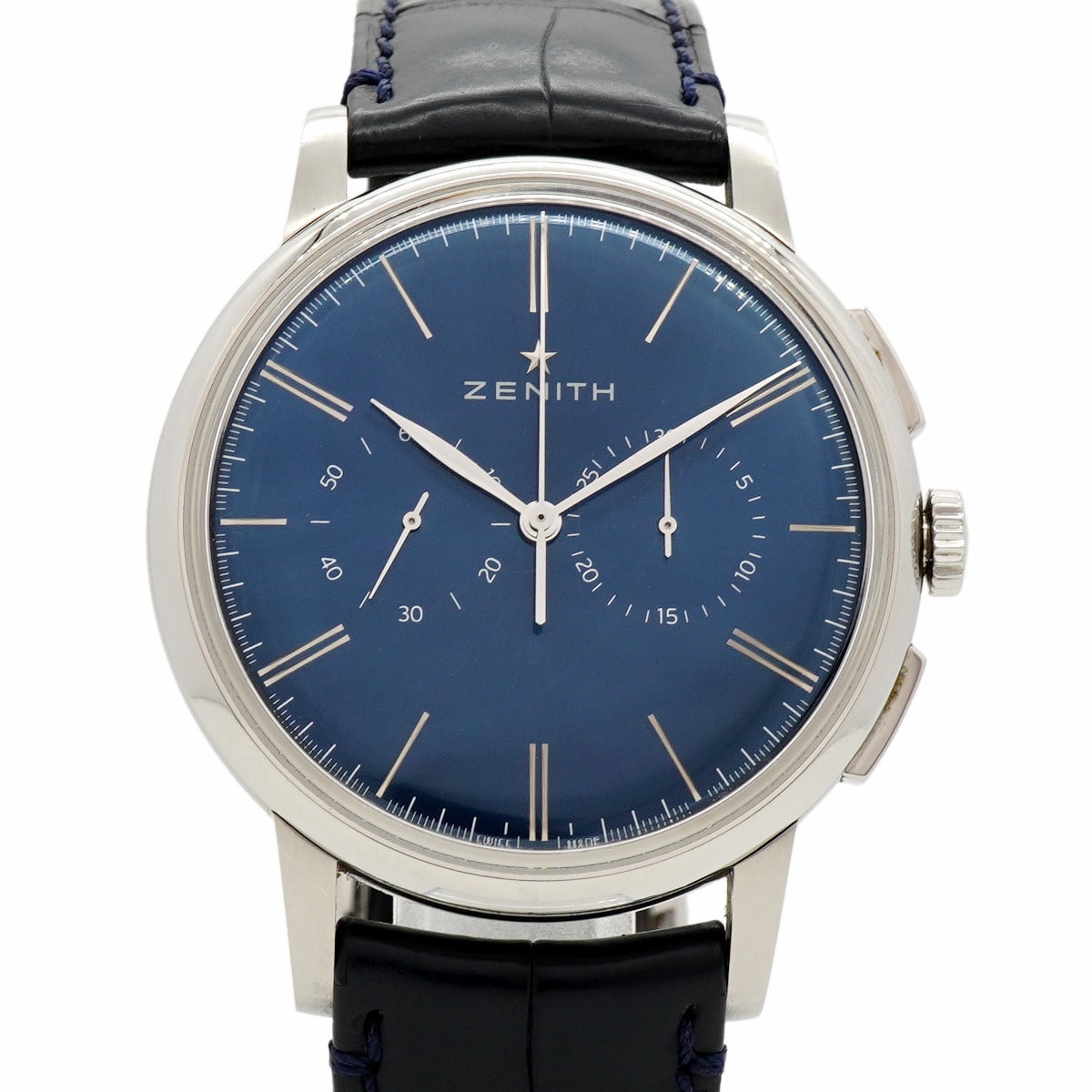 ★SALE【6wfc0218】ゼニス エリート クロノグラフ 03.2272.4069 青文字盤【中古】腕時計 メンズ