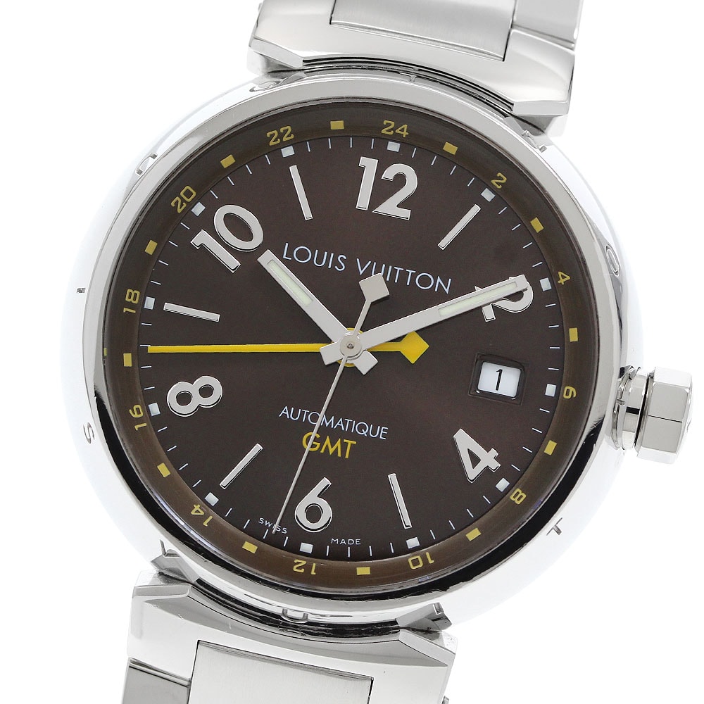 ルイ・ヴィトン タンブール GMT デイト Q1131 メンズ 【中古】