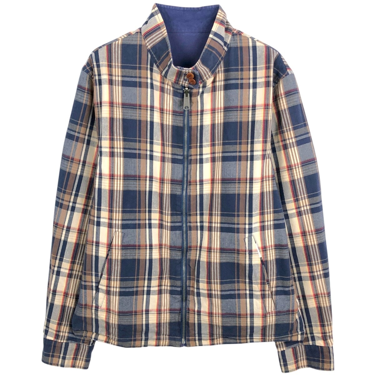 古着 ブルックスブラザーズ Brooks Brothers Est.1818 チェック柄 リバーシブル ハリントンジャケット スイングトップ メンズL相当/eaa668523