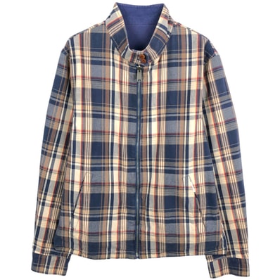 古着 ブルックスブラザーズ Brooks Brothers Est.1818 チェック柄 リバーシブル ハリントンジャケット スイングトップ メンズL相当/eaa668523
