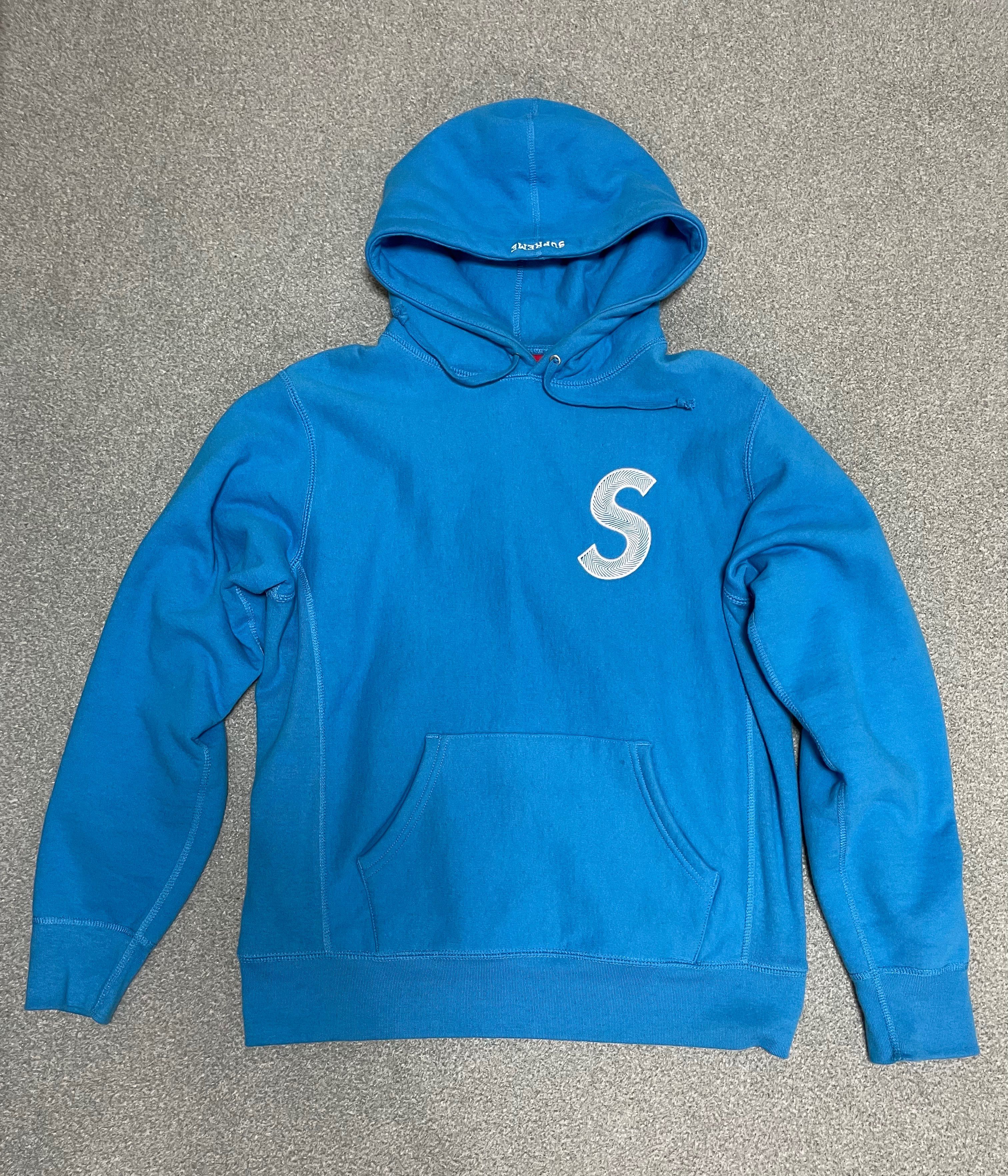 Supreme S Logo Hooded Sweatshirt "Bright Royal" (18FW)