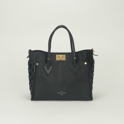 ルイヴィトン LOUIS VUITTON オンマイサイドMM オンマイサイド MM バッグ トートバッグ ショルダーバッグ カーフレザー ブラック black 黒 ゴールド金具 2way ハンドバッグ