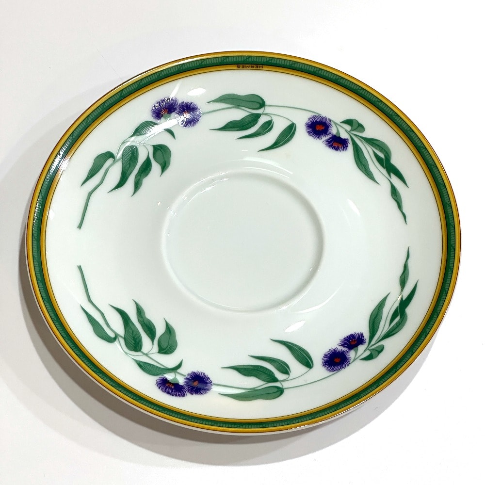 エルメス HERMES 花柄 プレート 食器 陶器 お皿 陶器 ホワイト