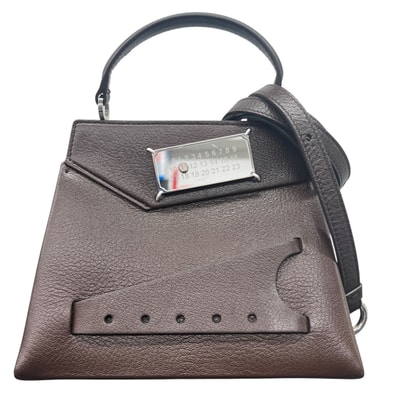 Maison Margiela 希少 極美品 メゾン マルジェラ SNATCHED HANDBAG SMALL スナッチド スモール 2way ハンドバッグ ショルダーバッグ S56WG0168 レザー ブラウン トップハンドル マルタン Aランク 鑑定済