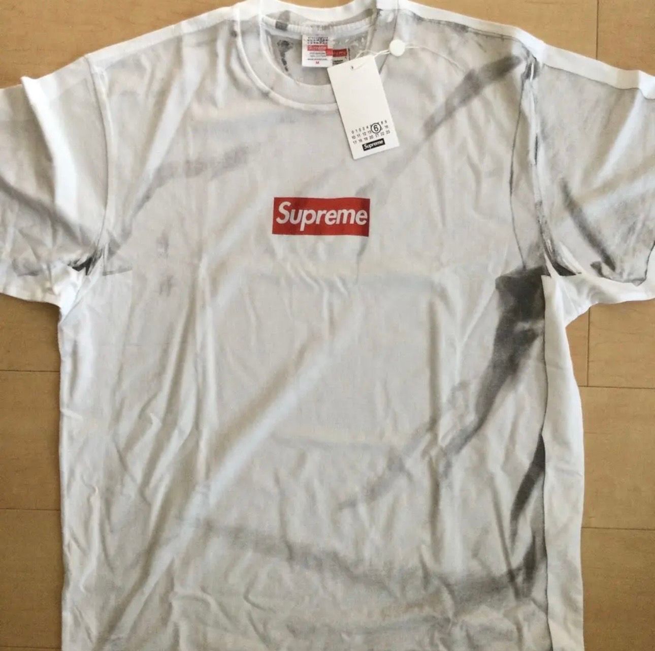 Supreme x MM6 Maison Margiela Box Logo Tee "White"