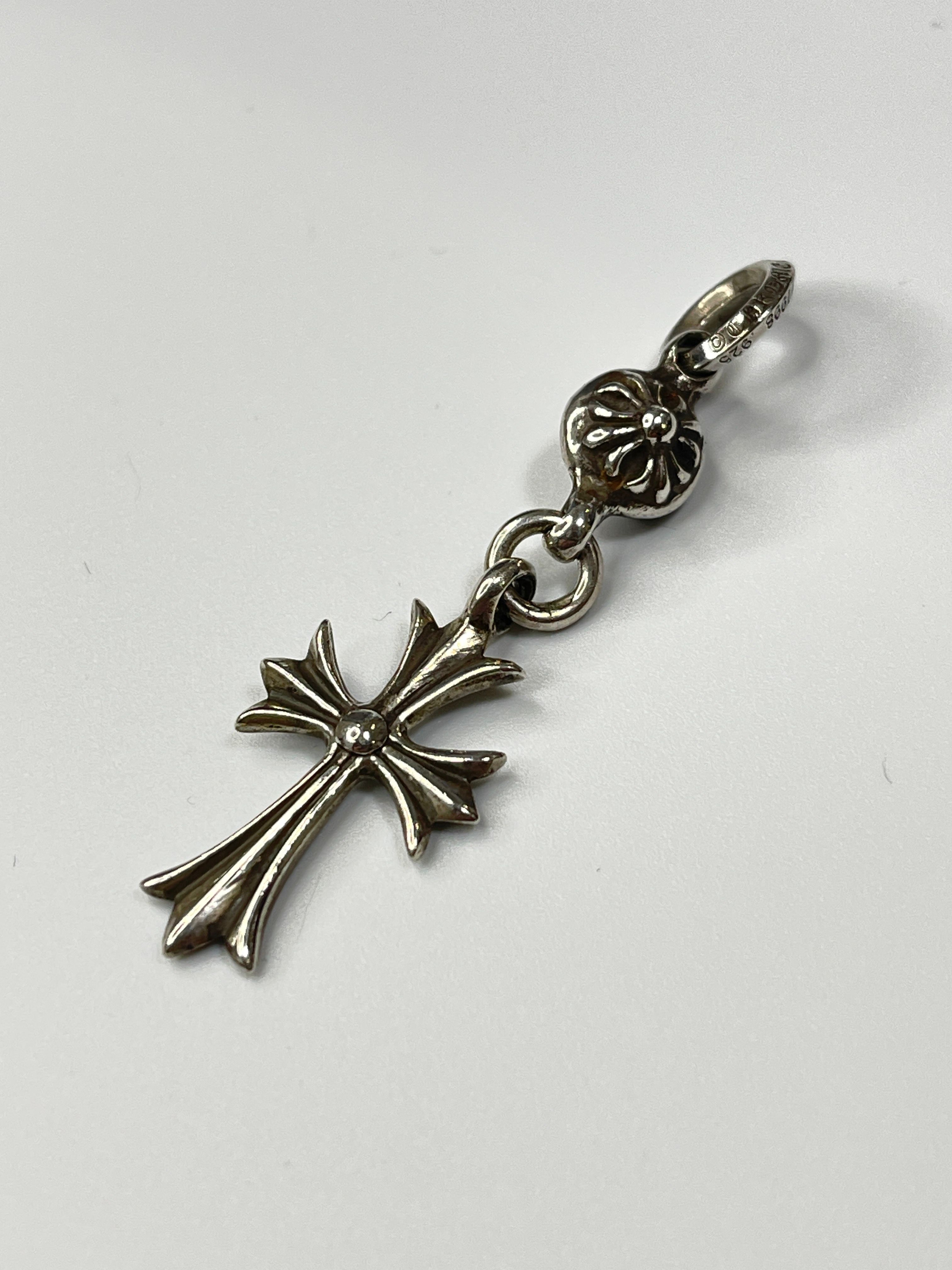 Chrome Hearts 1 Ball Tiny CH Cross Charm "Silver"