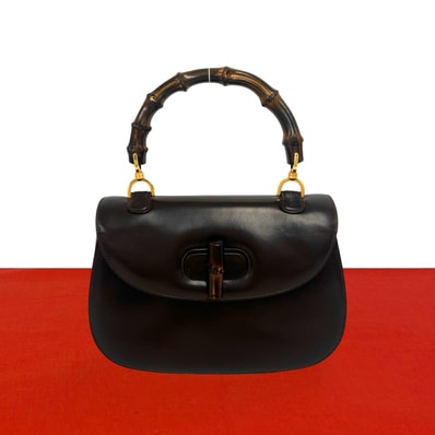 GUCCI グッチ バンブー レザー ハンドバッグ ブラウン
d78-8