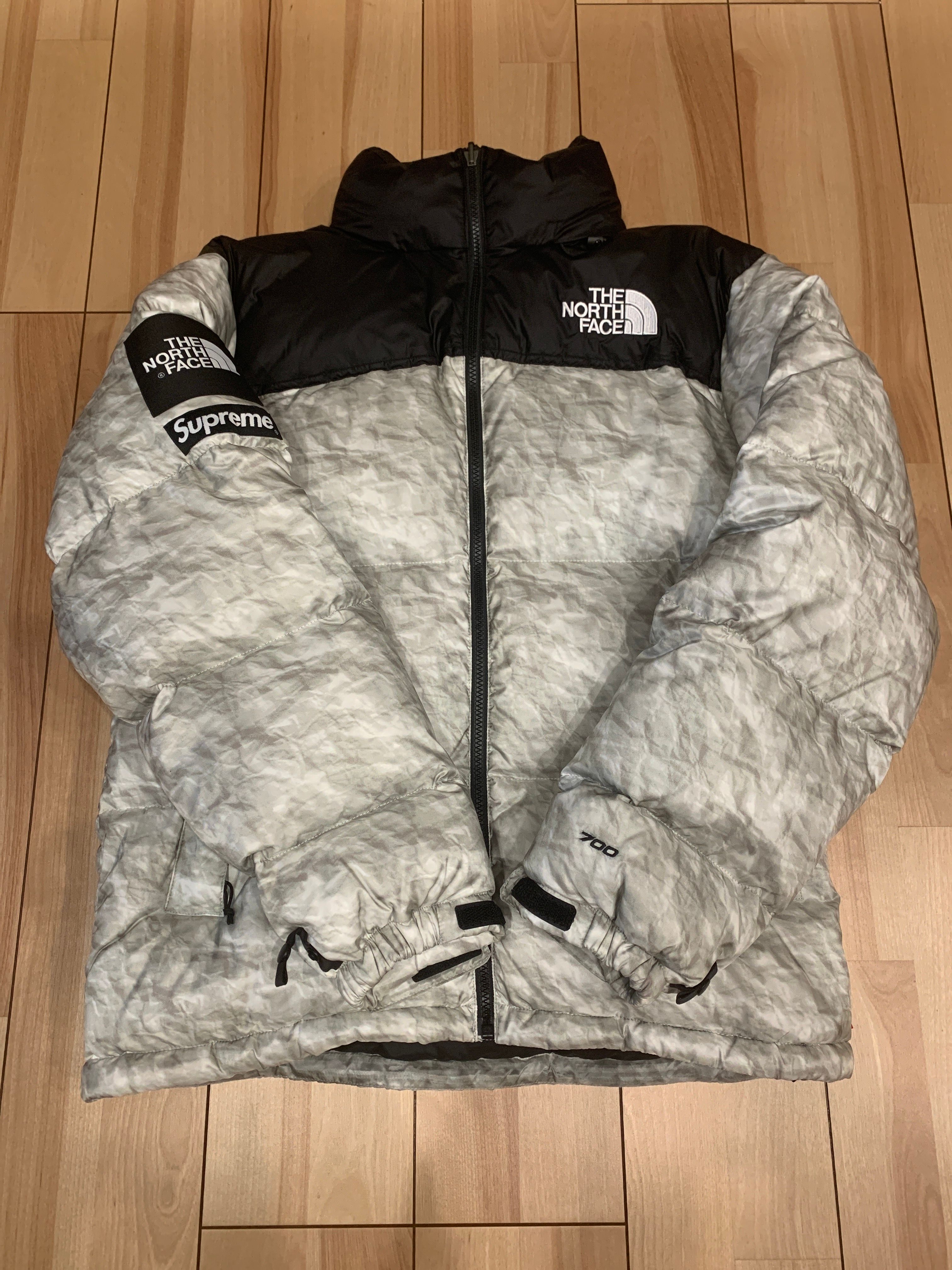 Supreme x The North Face Nuptse Jacket "White Paper Print"