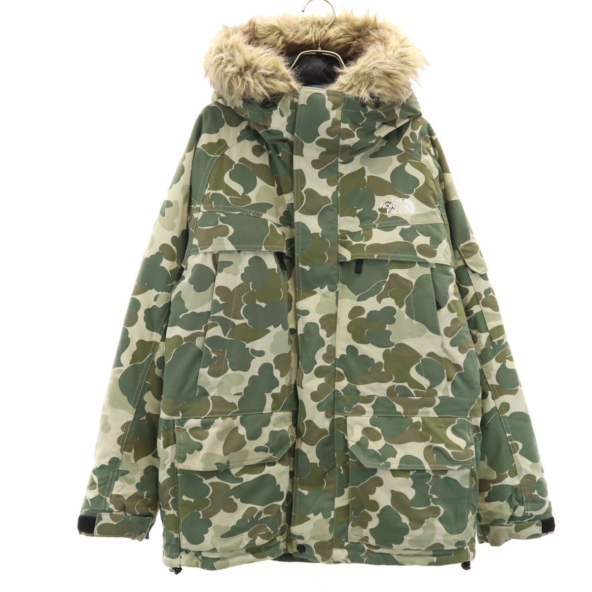 THE NORTH FACE ノースフェイス カモフラ柄 マクマード ダウンパーカー M ベージュ ND91310 アウトドア