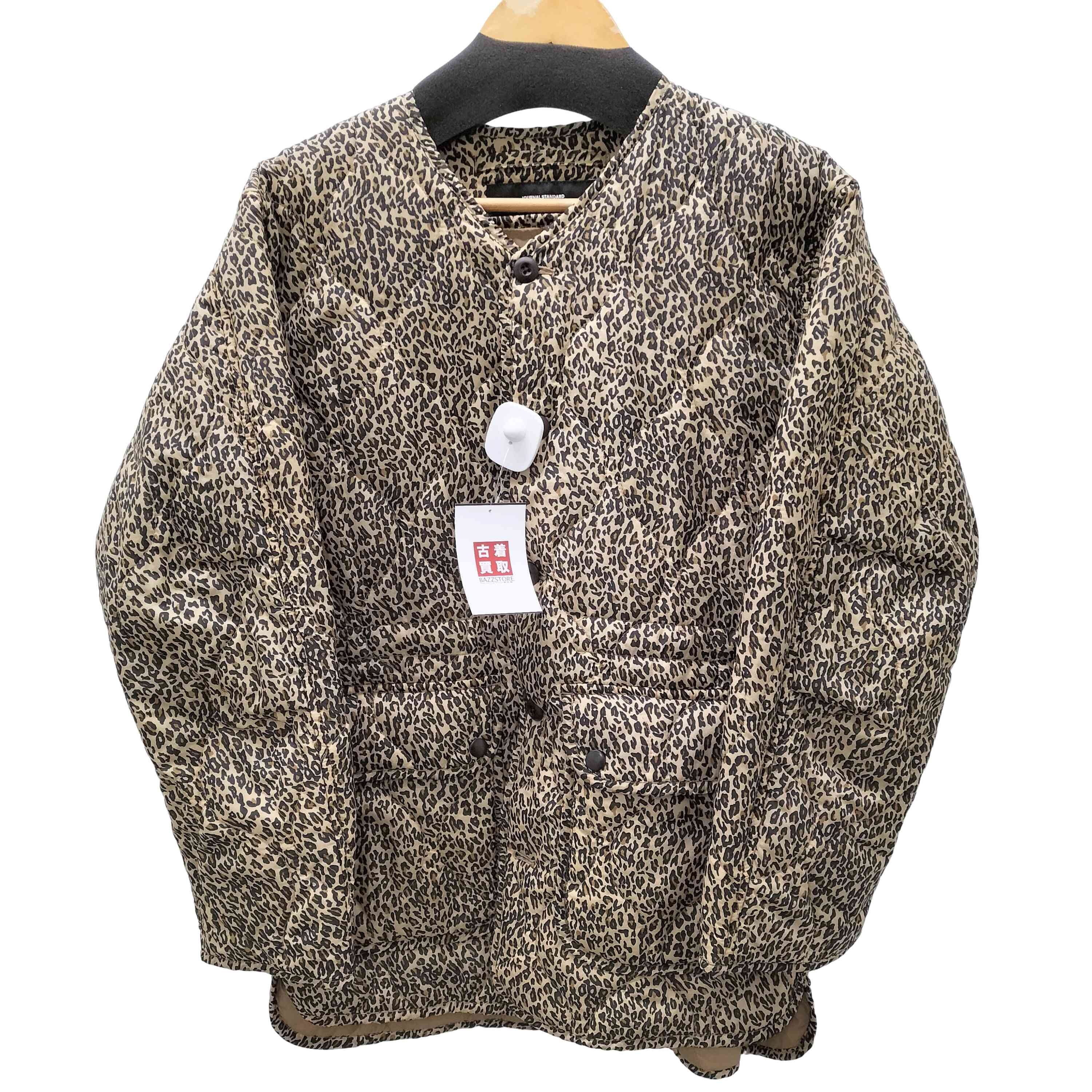 22AW キルティングブルゾン ノーカラー レオパード【1142577857287】