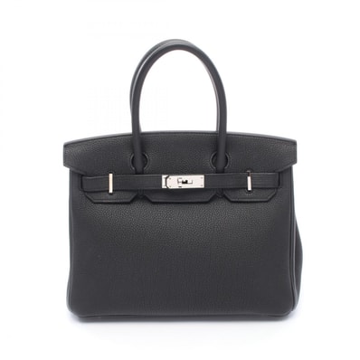 エルメス HERMES バーキン30 ハンドバッグ バッグ レザー トゴ トゴ ブラック(エルメス) A刻印(2017年製造) レディース ブラック系 【中古】