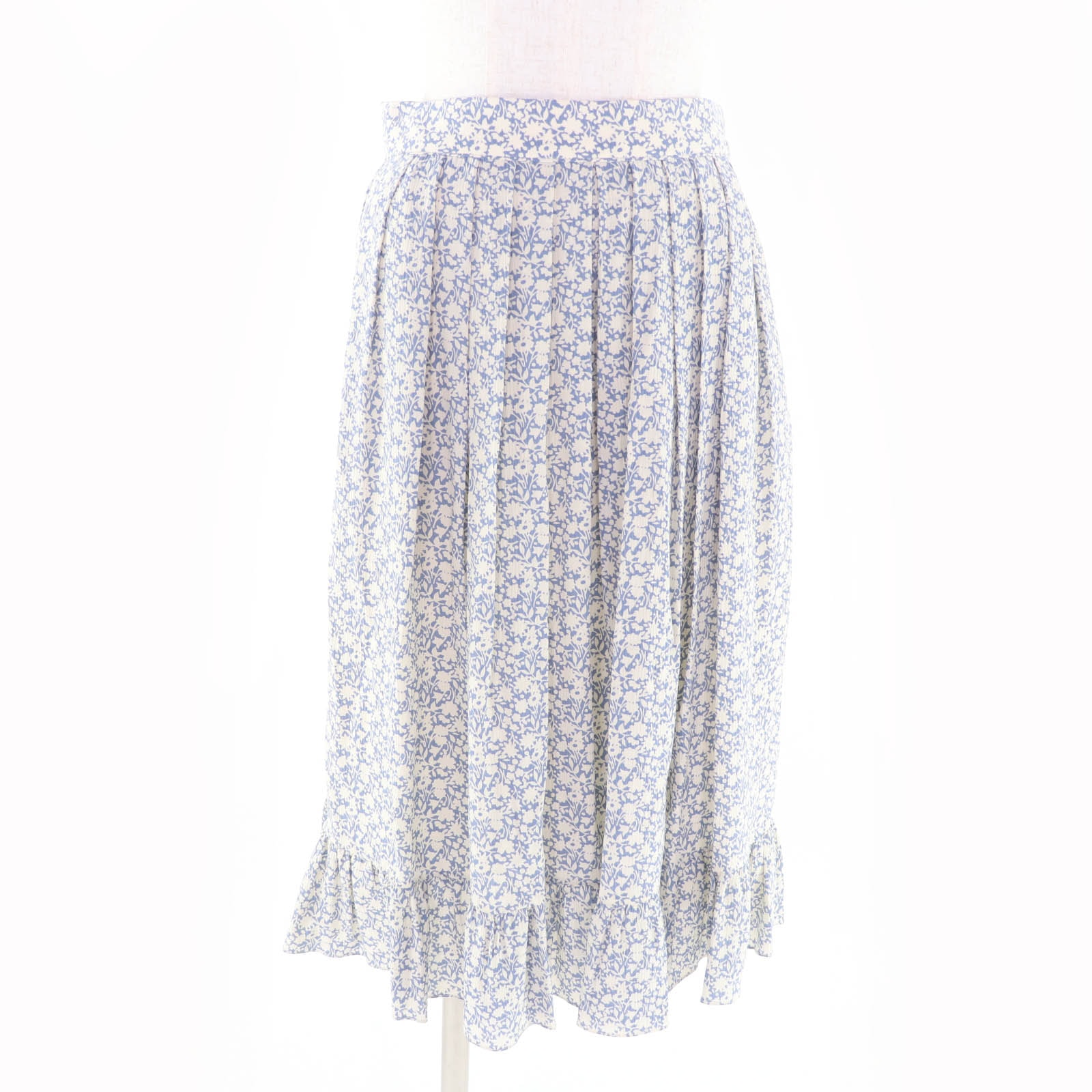 極美品 セリーヌ フレアスカート ライトブルー 38 2J264757L