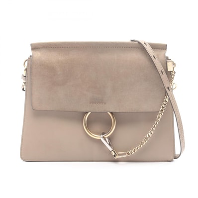 クロエ Chloe フェイ ショルダーバッグ ショルダーバッグ バッグ スウェード レザー レディース ベージュ系 【中古】