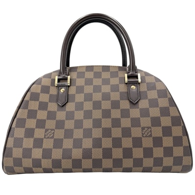 LOUIS VUITTON ルイヴィトン ハンドバッグ リベラMM ミニボストンバッグ N41434 ダミエキャンバス ブラウン 茶 ゴールド金具 レディース 美品【中古品】