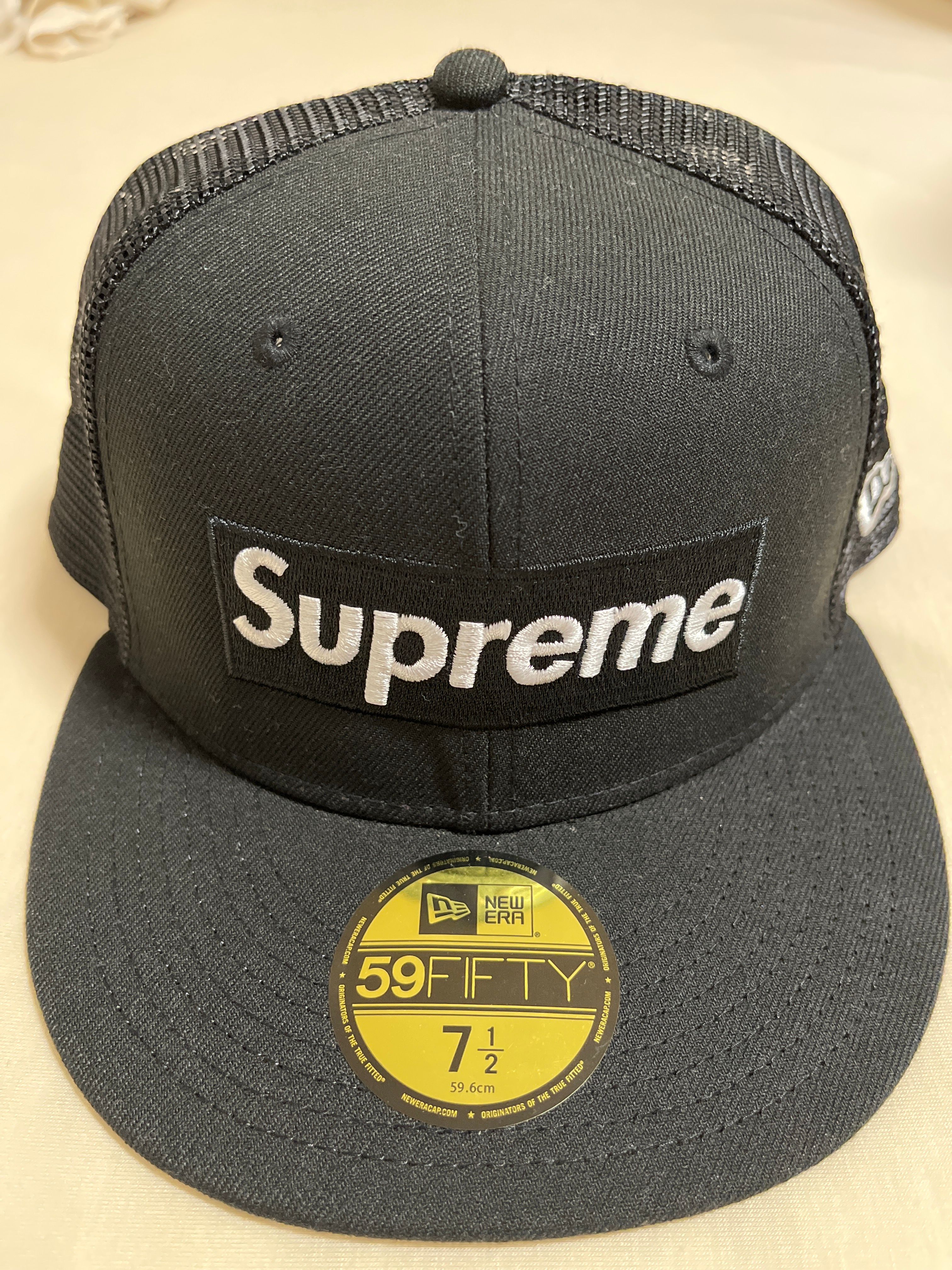 Supreme Box Logo Mesh Back New Era "Black" (22SS)
