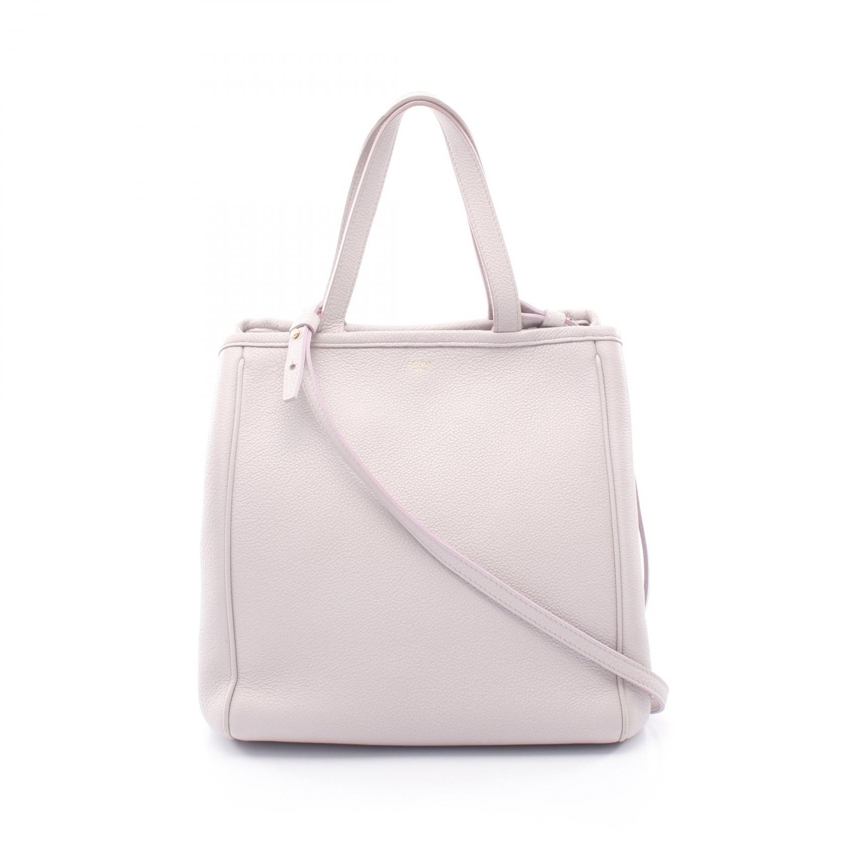セリーヌ CELINE スモール フォールドカバ 2WAY トートバッグ バッグ レザー レディース パープル系 194073 【中古】