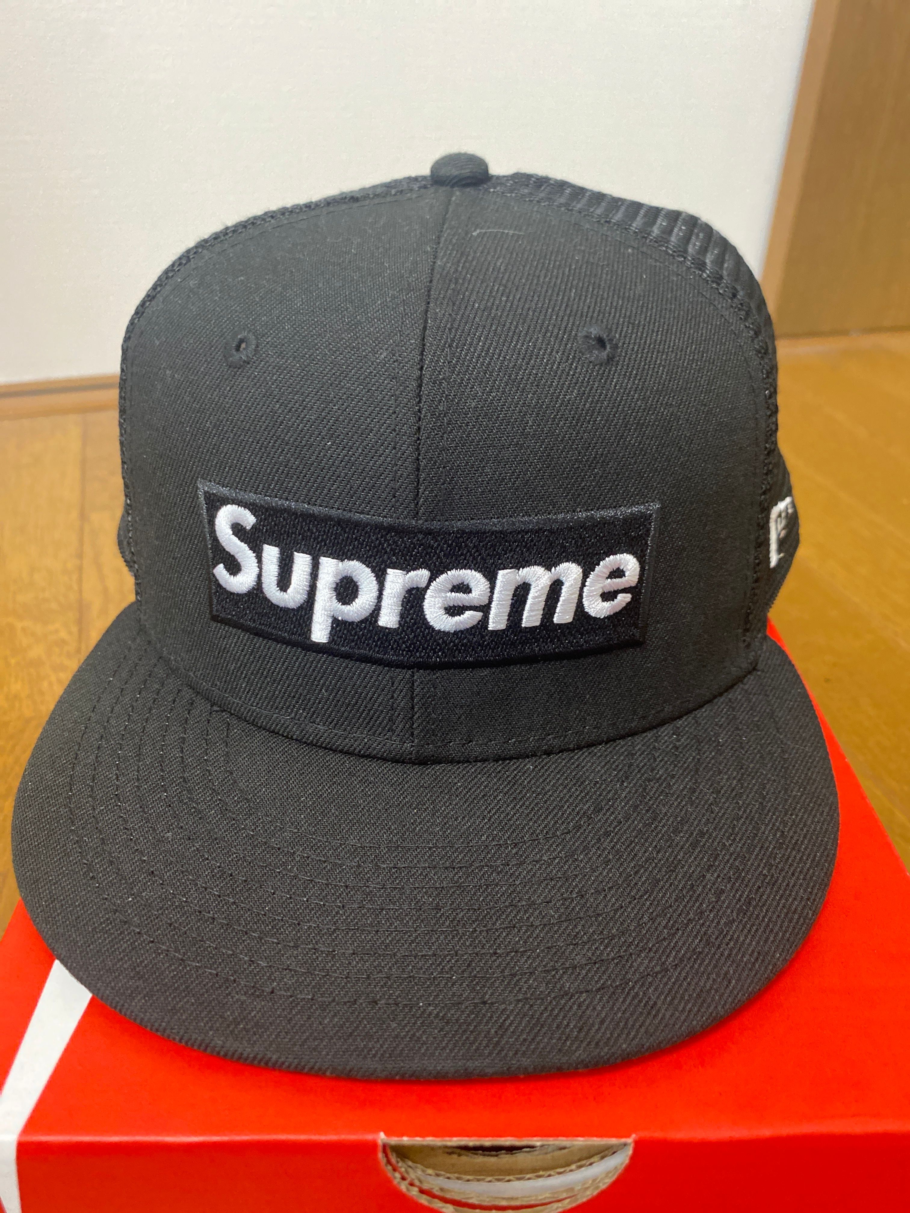 Supreme Box Logo Mesh Back New Era "Black" (23SS)