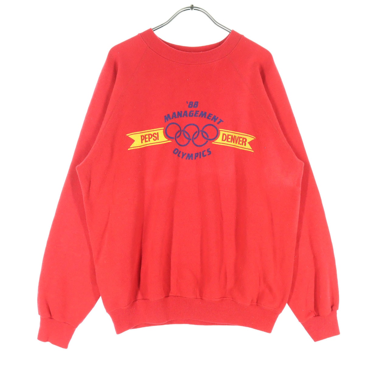 Hanes ヘインズ 80s ヴィンテージ USA 裏起毛 長袖 スウェット L レッド ニット