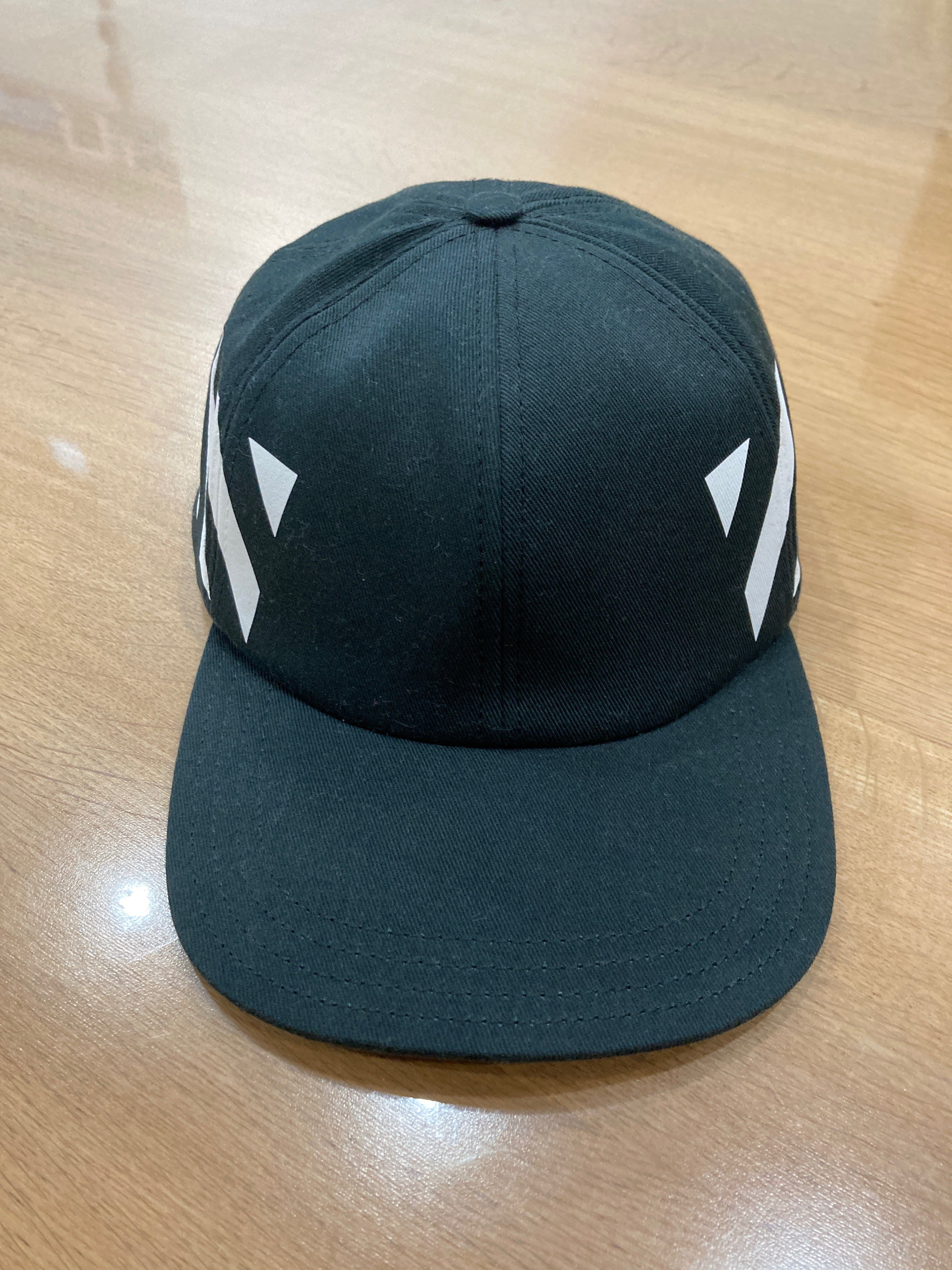 OFF-WHITE Striped Diag Canvas Hat "Black"