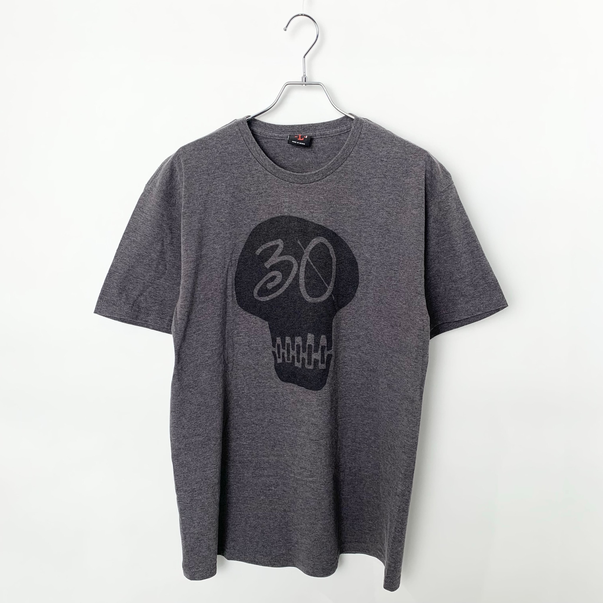 STUSSY 30YEARS ANNIVERSARY SKULL TEE Grey
