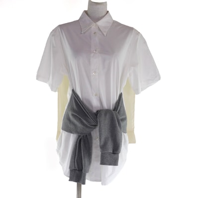 極美品 エムエムシックス メゾンマルジェラ 半袖シャツ 40 S62DL0054