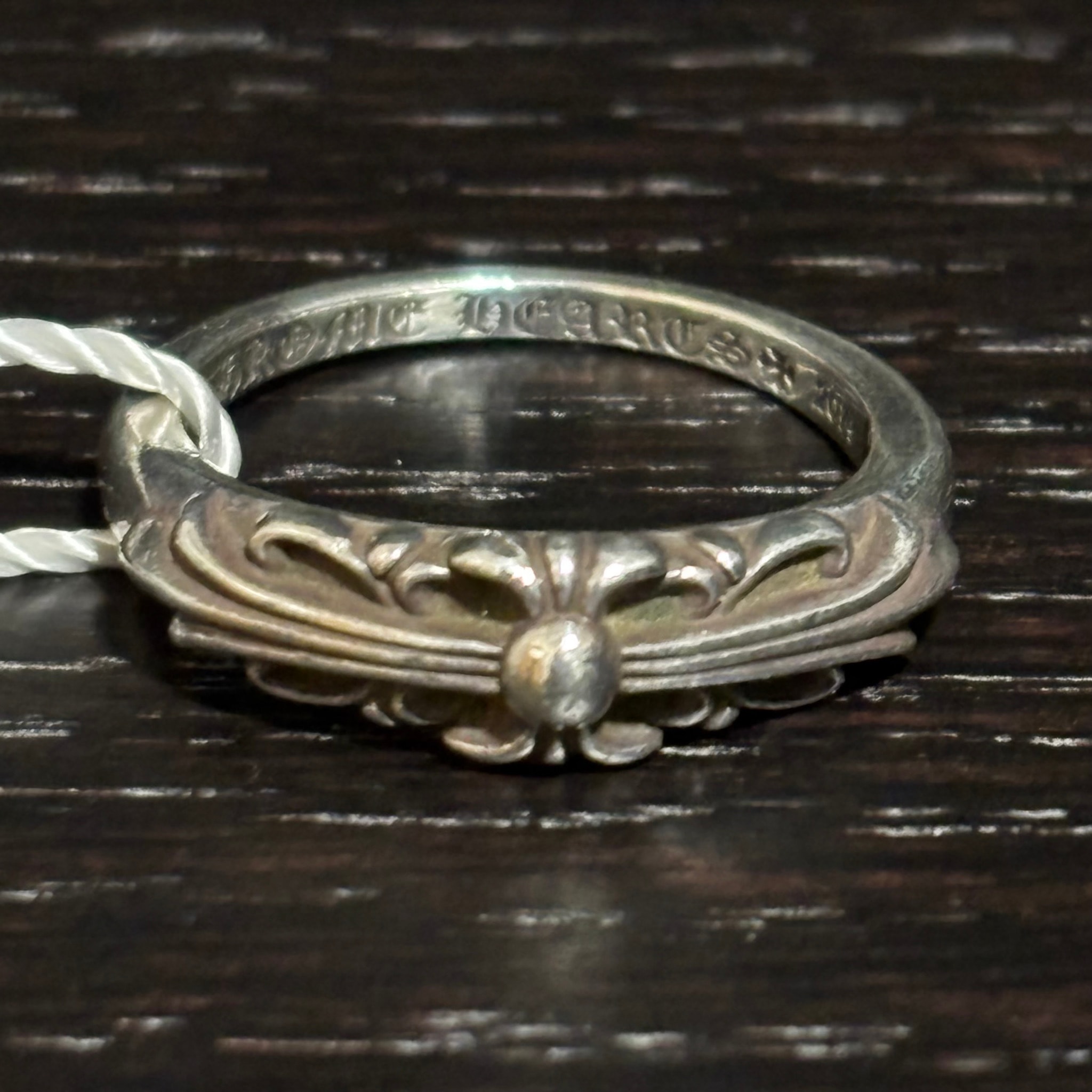 Chrome Hearts Baby Classic Floral Cross Ring "Silver"