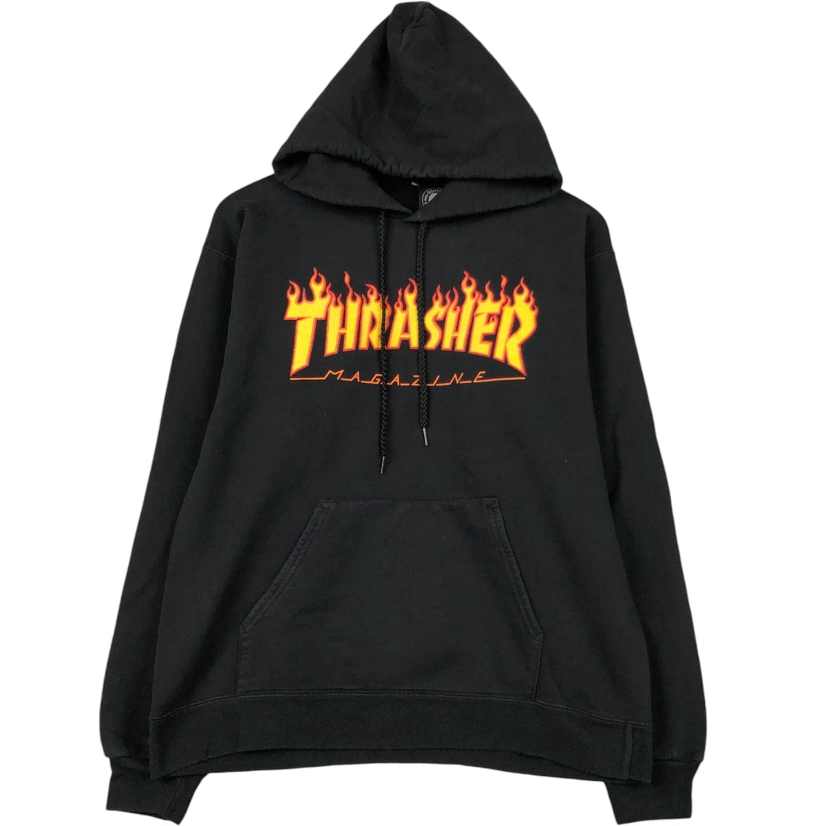 古着 スラッシャー THRASHER ファイヤーパターン スウェットプルオーバーパーカー メンズS相当/eaa587737