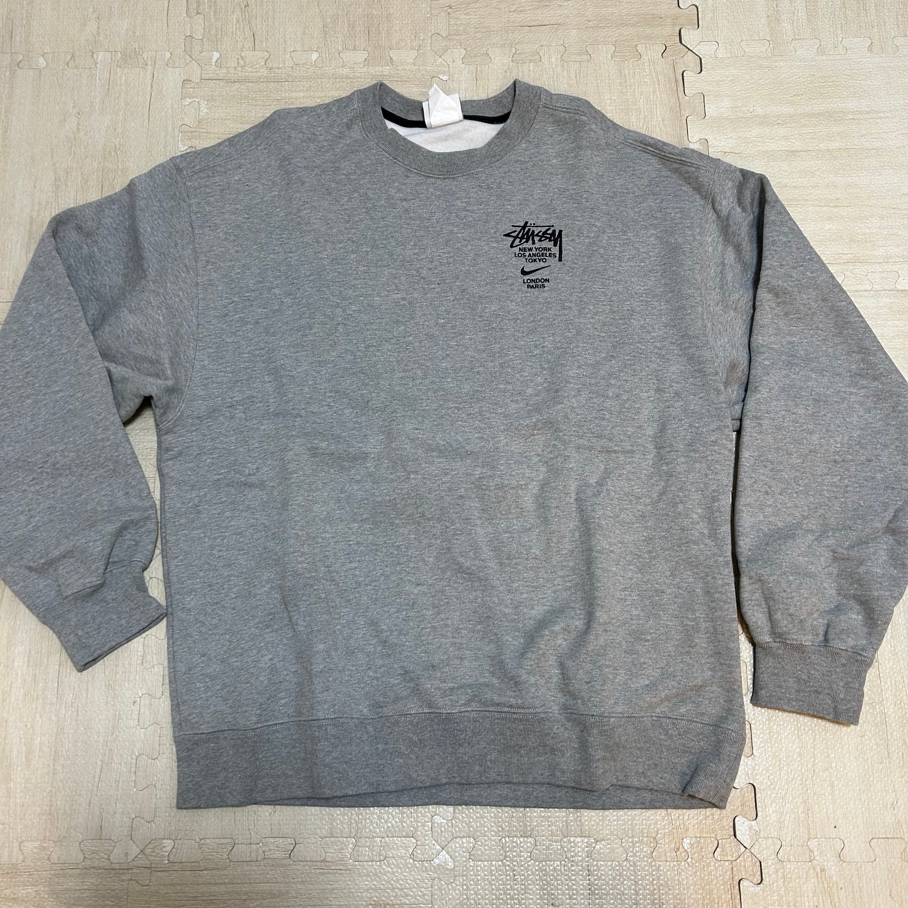 Nike x Stussy International Crewneck Sweatshirt (US Size) "Grey" DC4198-050