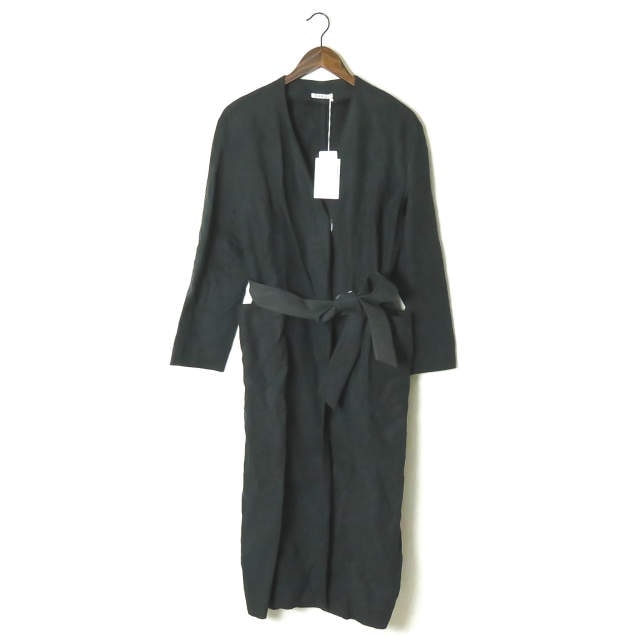 AURALEE 17SS WASHED LINEN NO COLLAR COAT