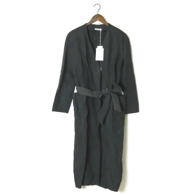 AURALEE 17SS WASHED LINEN NO COLLAR COAT