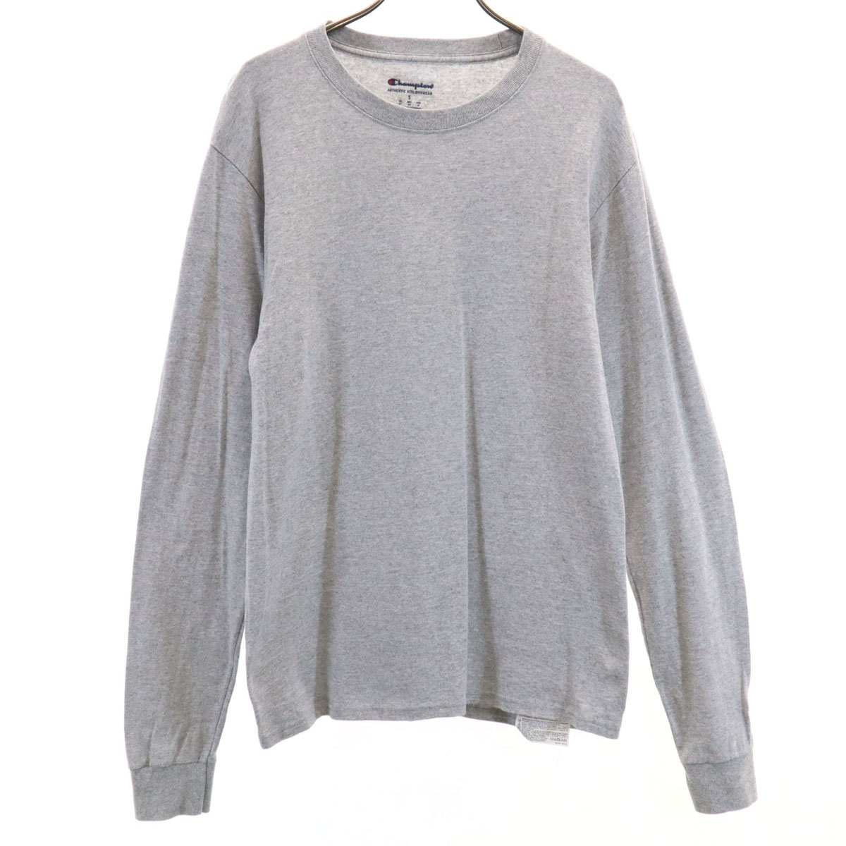 Champion チャンピオン 長袖 Tシャツ S グレー ロンT 無地