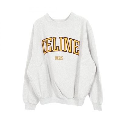 セリーヌ CELINE ロゴプリント スウェット 衣料品 トップス コットン レディース グレー系 RY0YE1233GLR6S 【新品】