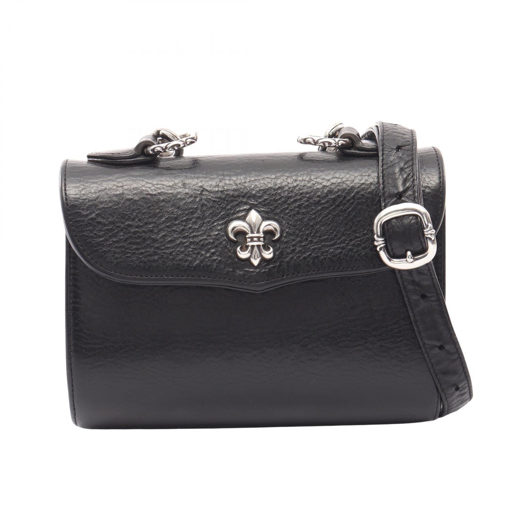 クロムハーツ CHROME HEARTS DOG ADMS オーダーモデル ショルダーバッグ バッグ レザー SV925 レディース ブラック系 / シルバー系 【中古】