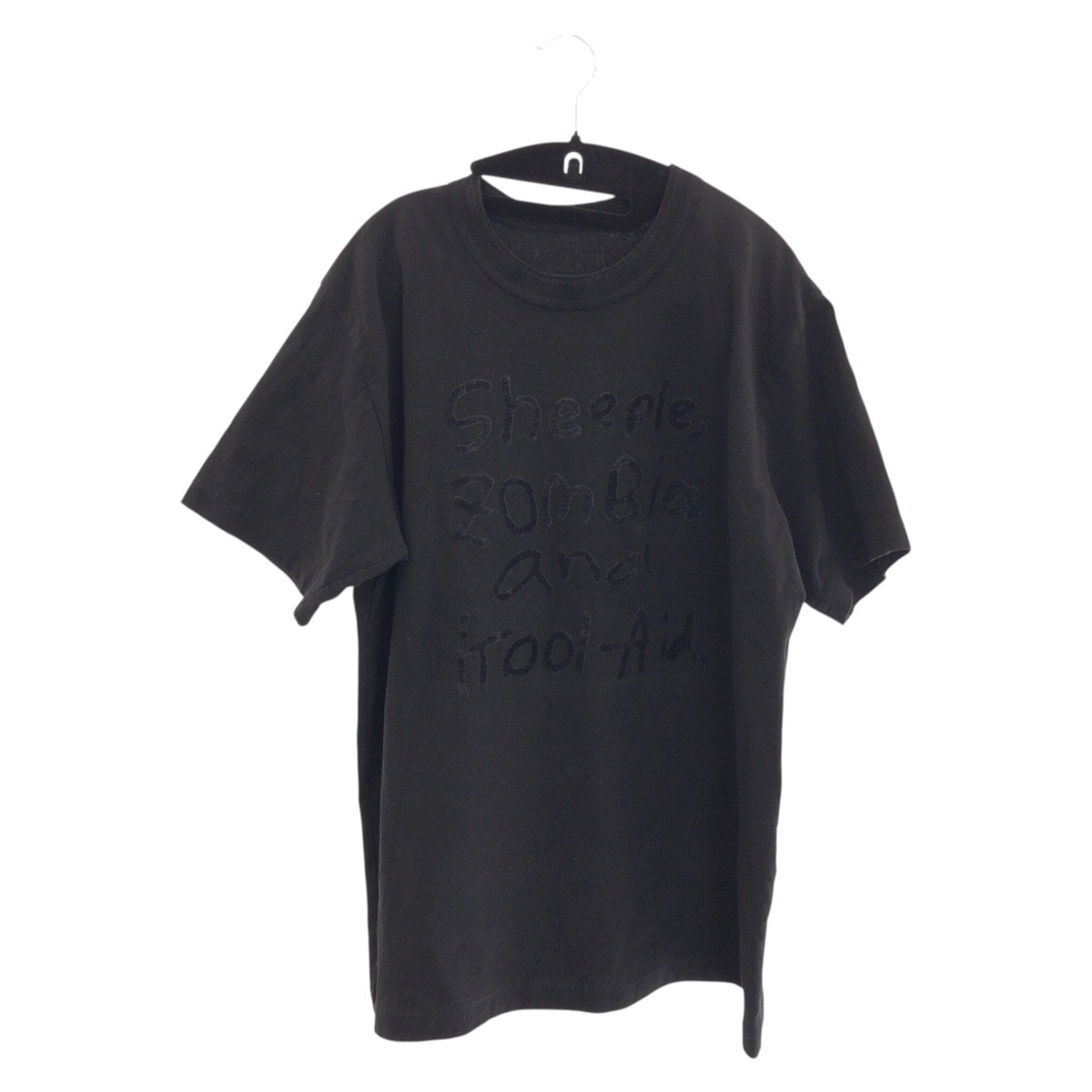 美品 Sacai サカイ sacai x MADSAKI サイズ4 ブラック 黒 コットン 半袖Tシャツ カットソー 604003 【中古】