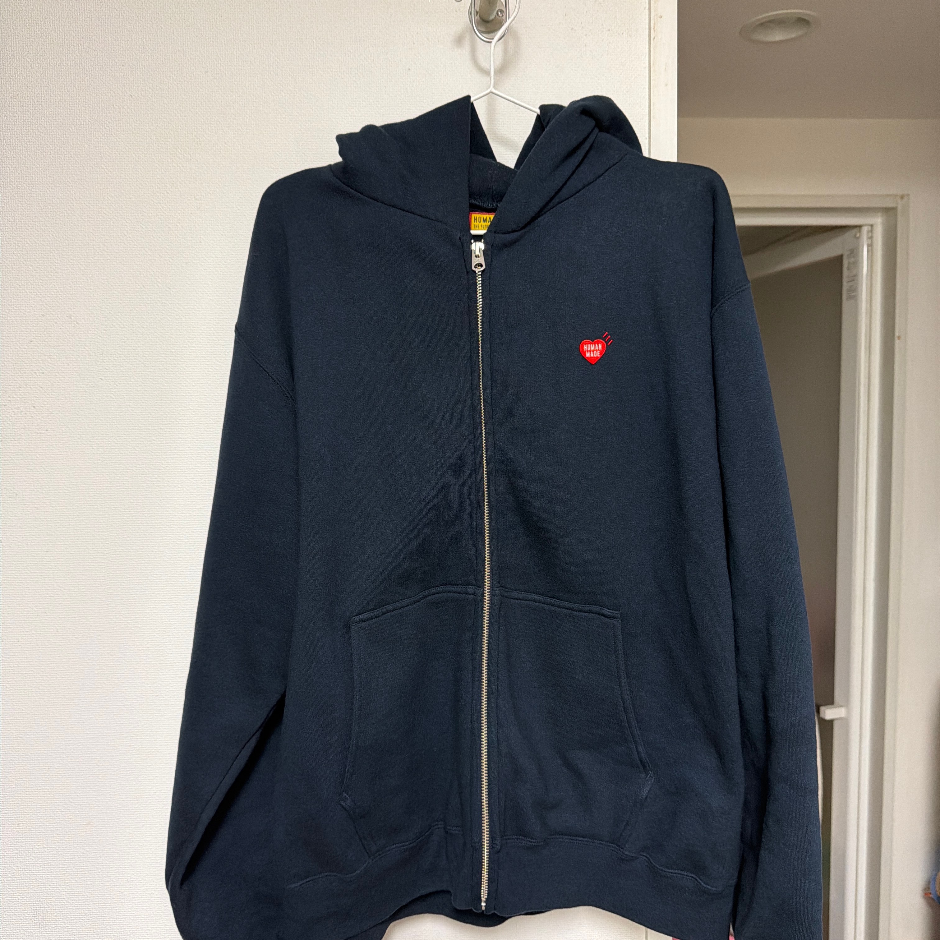 HUMAN MADE Classic Zip-Up Sweat Hoodie "Navy"
