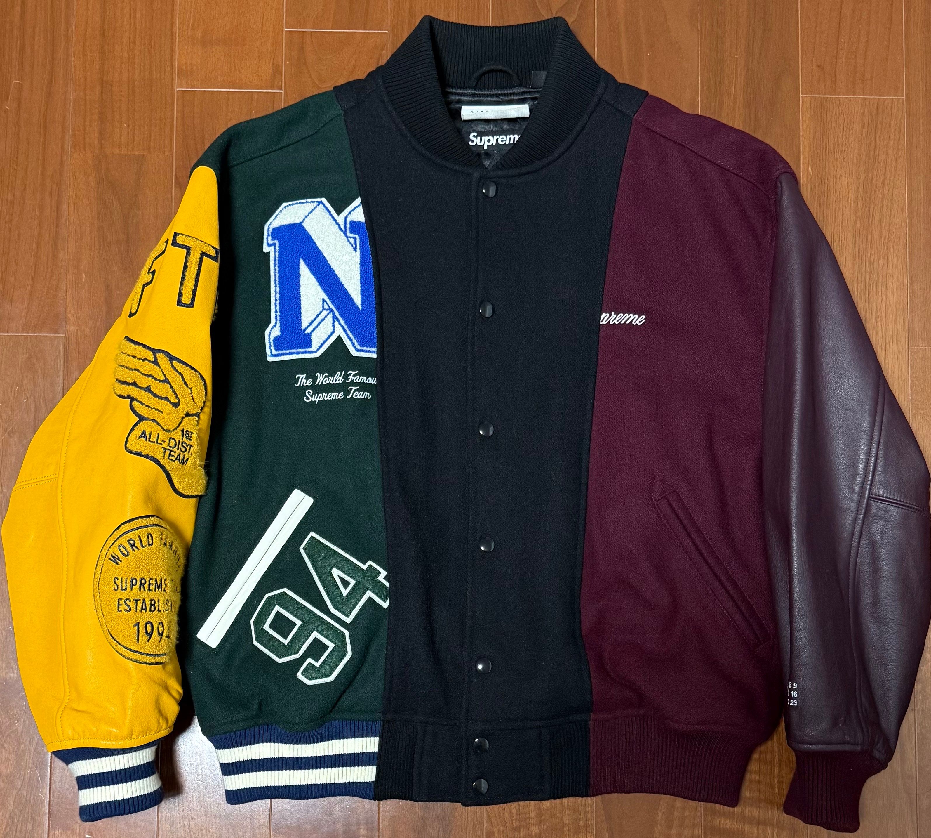 Supreme x MM6 Maison Margiela Split Varsity Jacket "Multicolor"