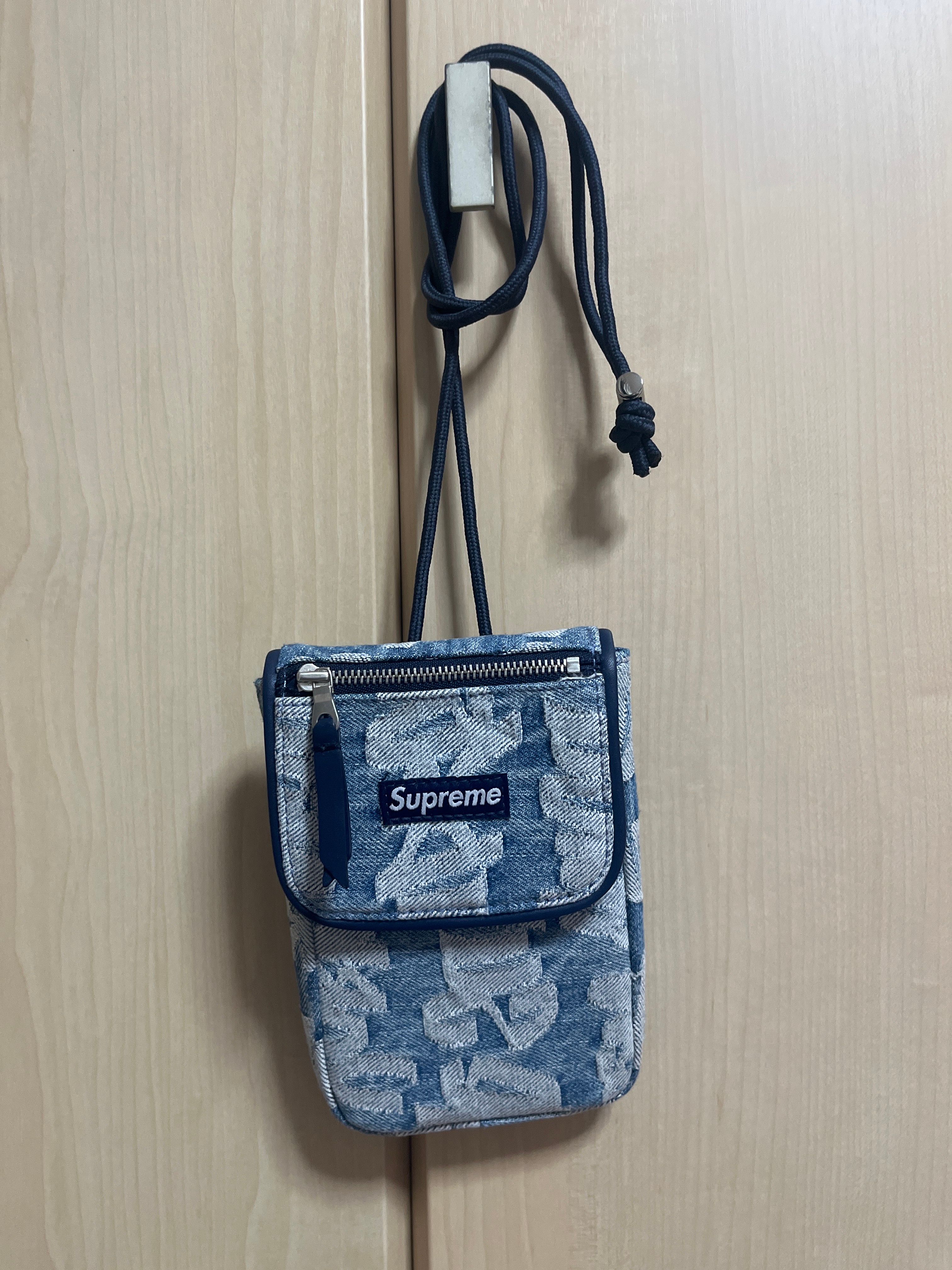 Supreme Fat Tip Jacquard Denim Neck Pouch 