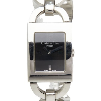 ディオール マリス 腕時計 D78-109 クオーツ ブラック文字盤 メタル レディース Dior 【中古】