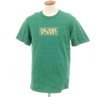 【中古】シュプリーム Supreme 2024年秋冬 Connect Tee コットン クルーネック 半袖Tシャツ グリーン【サイズM】【メンズ】