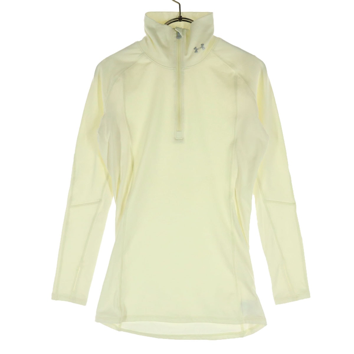 美品 UNDER ARMOUR アンダーアーマー 長袖 ハーフ ジップジャケット MD アイボリー