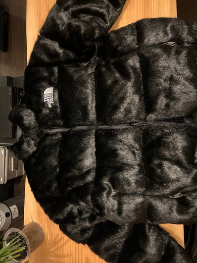 Supreme x The North Face Faux Fur Nuptse Jacket "Black"