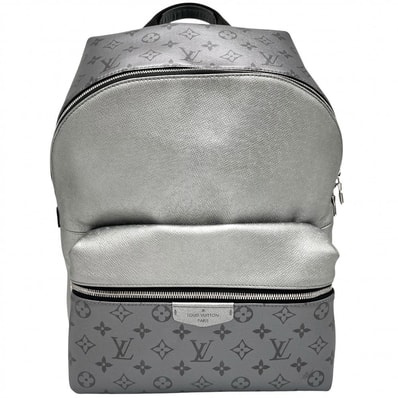 LOUIS VUITTON ルイヴィトン リュック モノグラムエクリプス ディスカバリーバックパックPM タイガ 大容量 通勤 通学 M30835 メタリックグレー シルバー金具 メンズ【中古品】