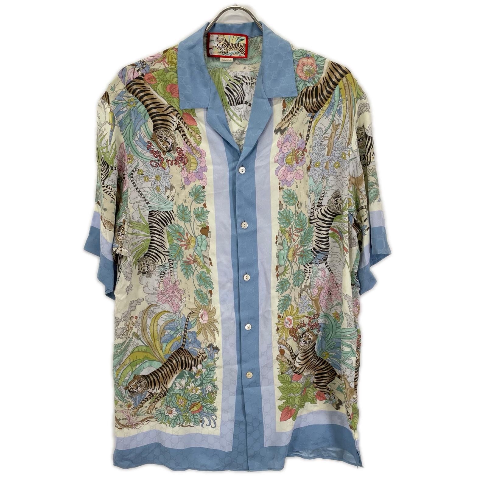 グッチ 685929 グッチタイガー シルクシャツ 48