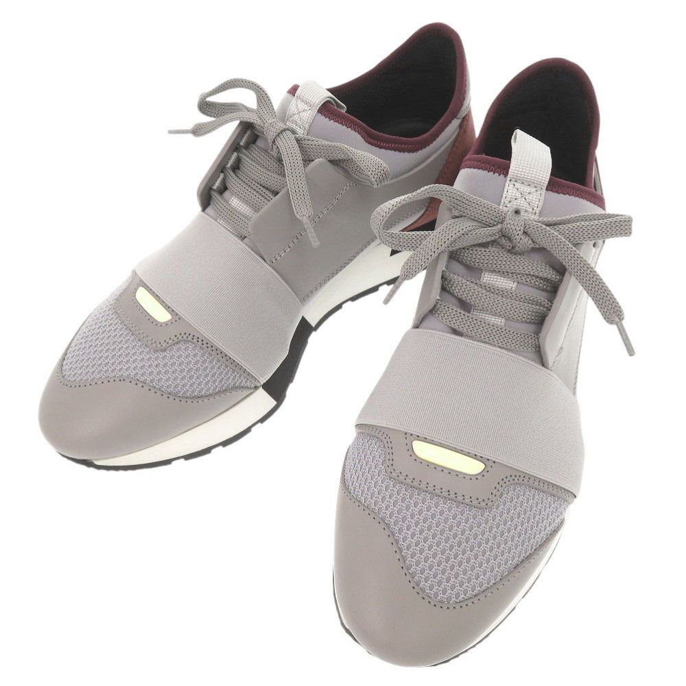 バレンシアガ  レースランナー   レザー スウェード グレー