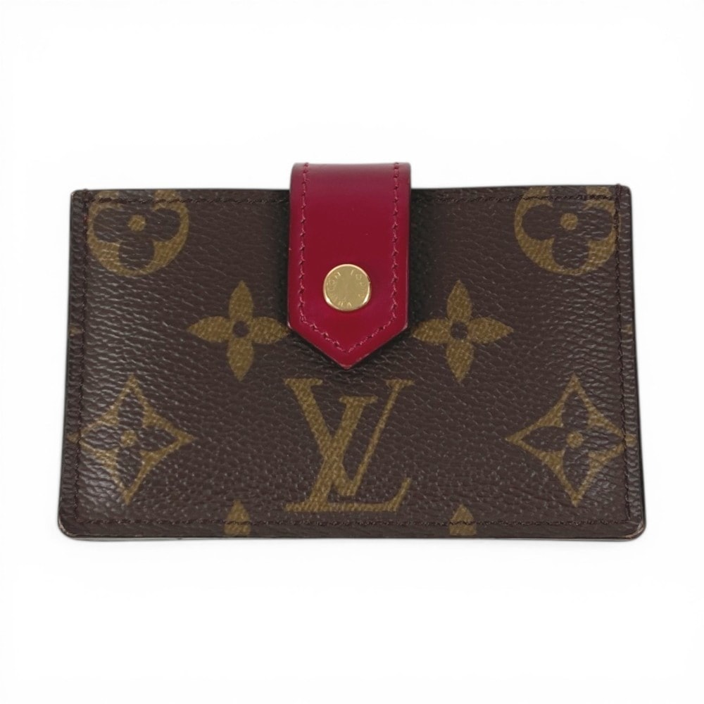 ルイヴィトン LOUIS VUITTON ポルトカルト M69762 モノグラム 名刺入れ パスケース カードケース モノグラムキャンバス フューシャ ブラウン