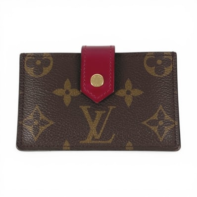 ルイヴィトン LOUIS VUITTON ポルトカルト M69762 モノグラム 名刺入れ パスケース カードケース モノグラムキャンバス フューシャ ブラウン