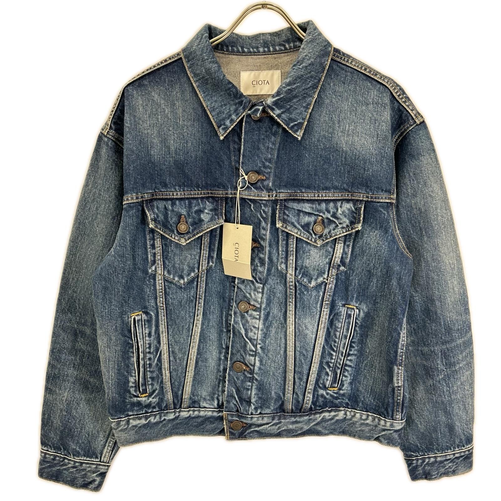 シオタ JKLM-306-PIMDBL-D ミディアムダークブルー ダメージ加工 4 Pocket Denim Jacket 42