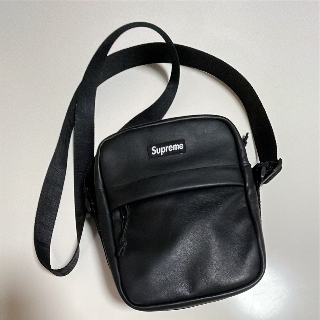 Supreme Leather Shoulder Bag 