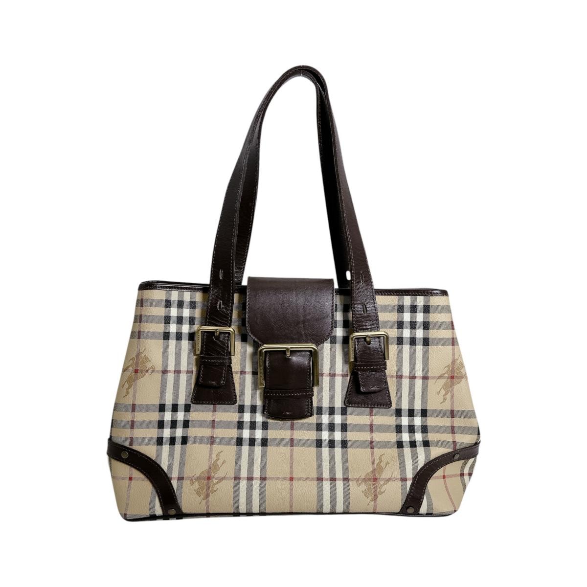 バーバリー BURBERRY BIGバックル ノバチェック トートバッグ