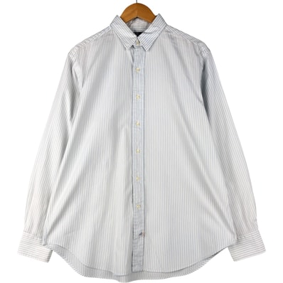 古着 ラルフローレン Ralph Lauren POLO by Ralph Lauren タブカラー 長袖 コットンストライプシャツ メンズL相当/eaa600592